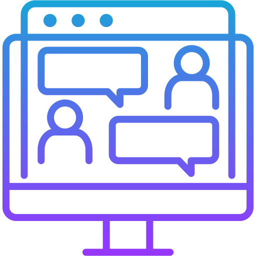 discusión en línea icono gratis