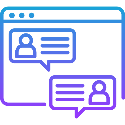 discusión en línea icono gratis