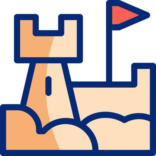 Замок из песка бесплатно иконка