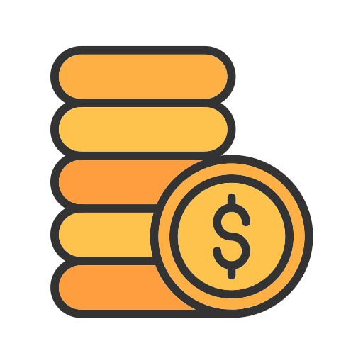 pièces en dollars Icône gratuit pièces en dollars Icône gratuit
