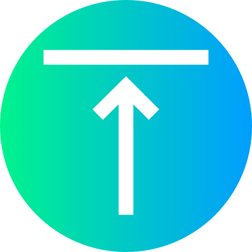 Top alignment Super Basic Straight Circular icon