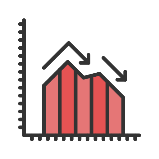 gráfico financiero icono gratis