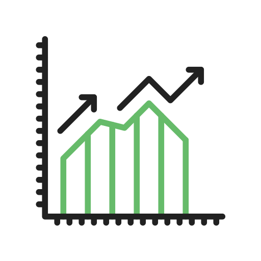 graphique financier Icône gratuit