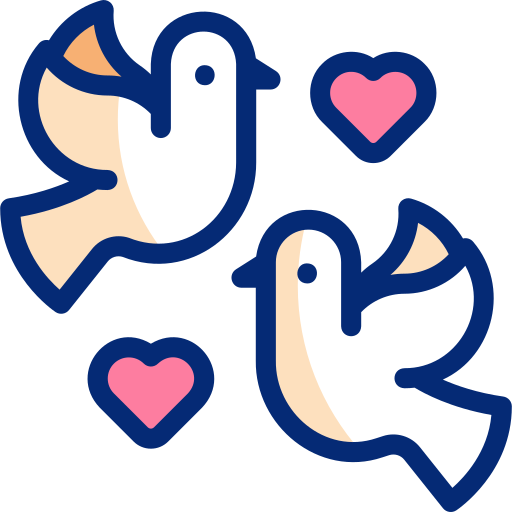 pájaros del amor icono gratis