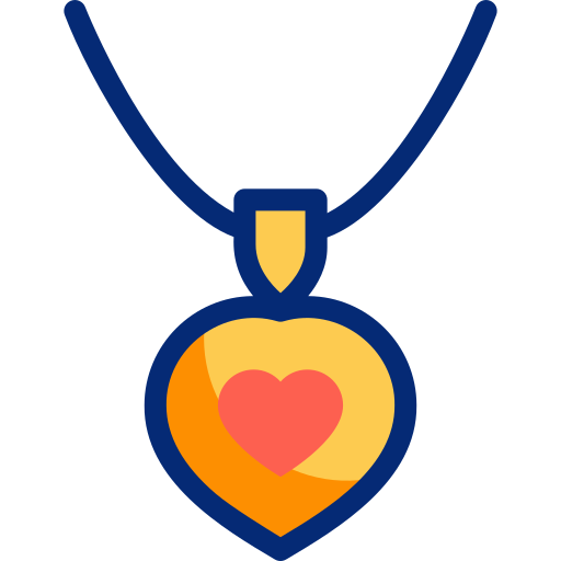 collar de corazón icono gratis