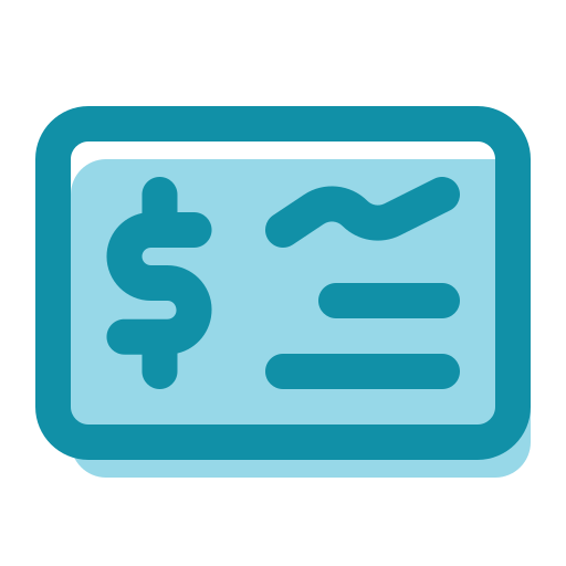 Bank check free icon Bank check free icon