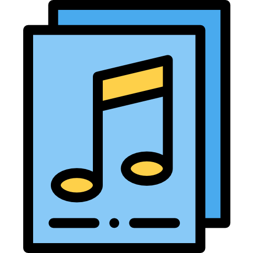 Music file Detailed Rounded Lineal color icon