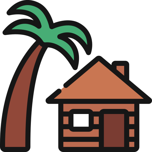 casa en la playa icono gratis