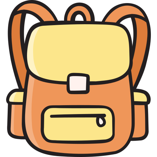 bolsa para la escuela icono gratis