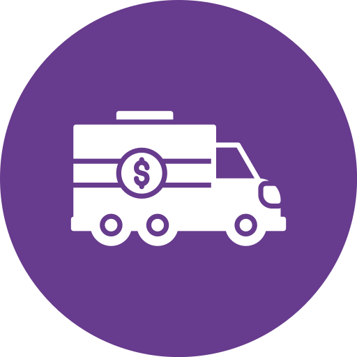 camion de banque Icône gratuit