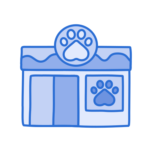 la tienda de animales icono gratis