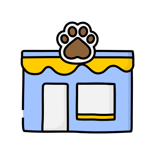 la tienda de animales icono gratis