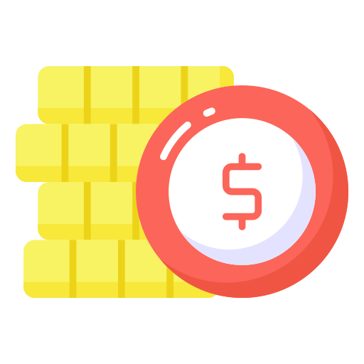 pièces en dollars Icône gratuit
