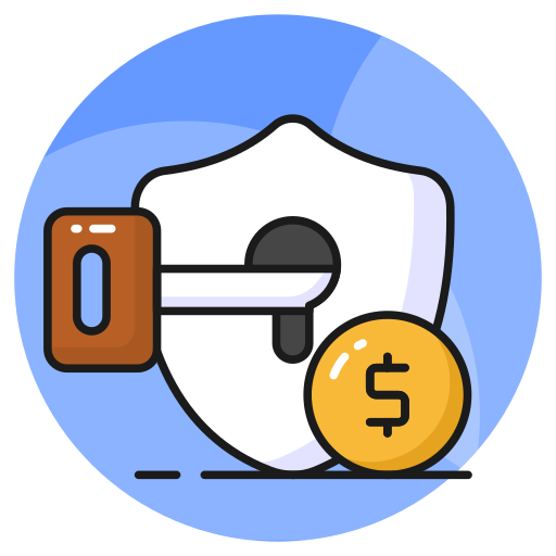 seguridad financiera icono gratis