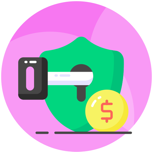 seguridad financiera icono gratis