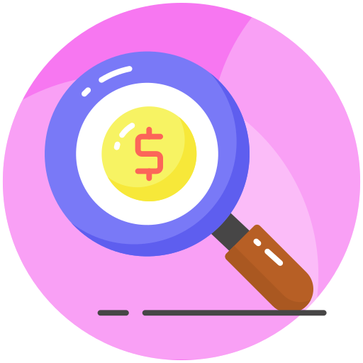 recherche financière Icône gratuit recherche financière Icône gratuit