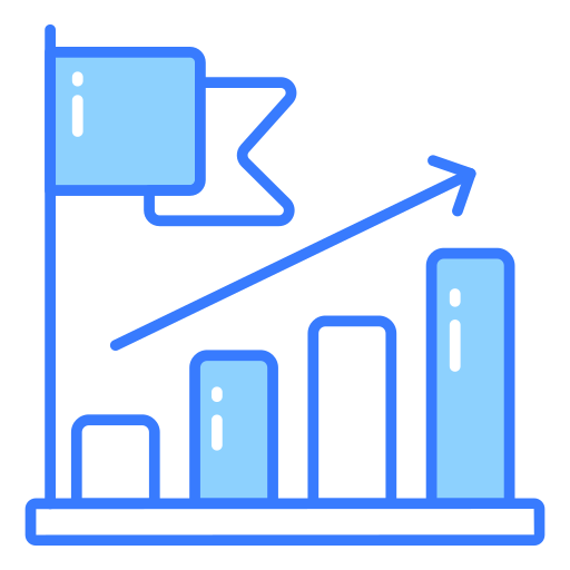 tabla de crecimiento icono gratis