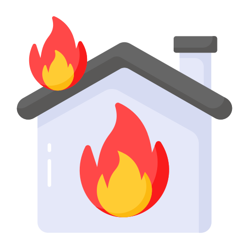 Burning House Free Buildings Icons 2088