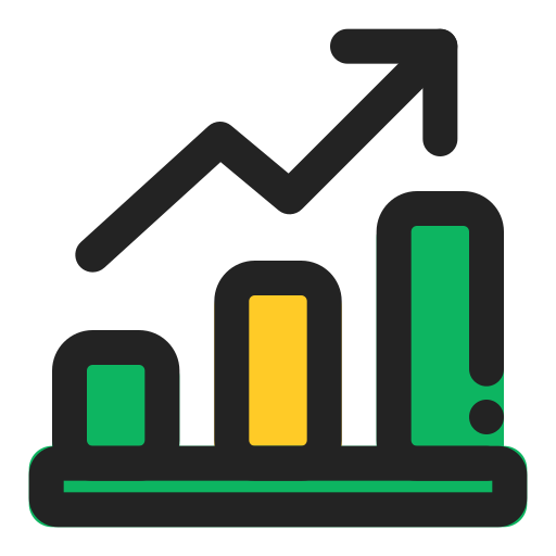 gráfico de crecimiento icono gratis