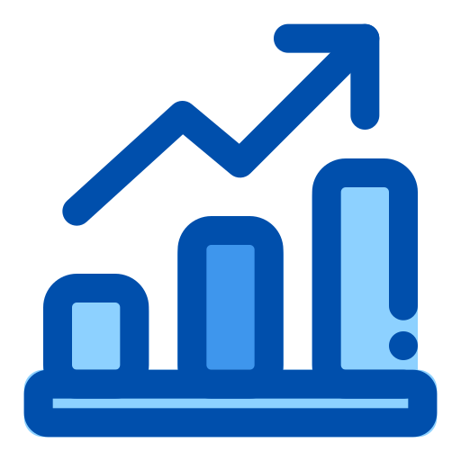 gráfico de crecimiento icono gratis