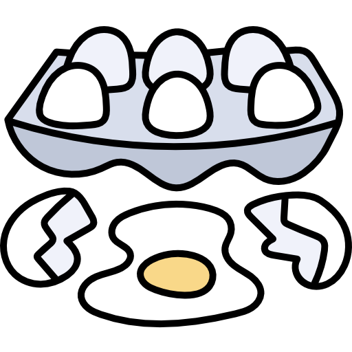 Eggs Hand Drawn Color icon