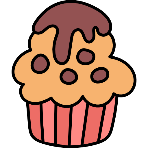 Cupcake Hand Drawn Color icon