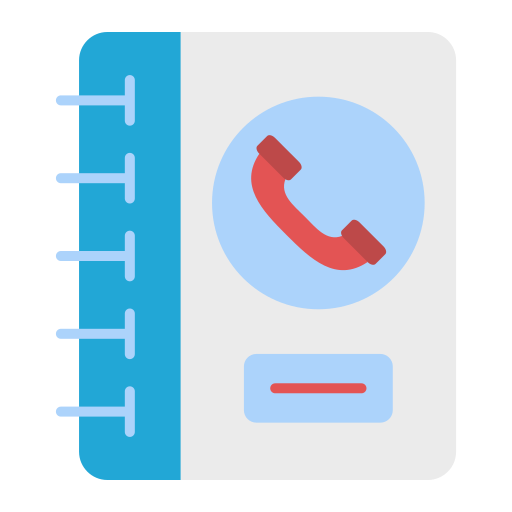 libreta de contactos icono gratis