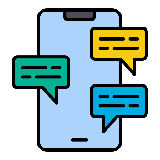 Mobile chat free icon