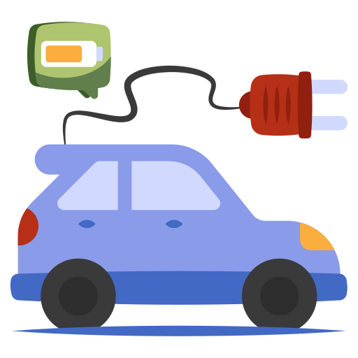 coche eléctrico icono gratis