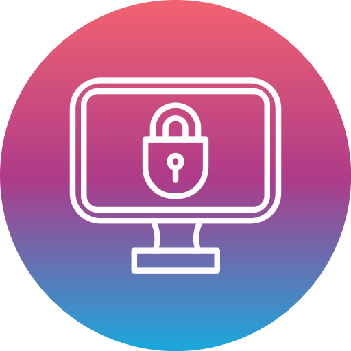 seguridad en línea icono gratis
