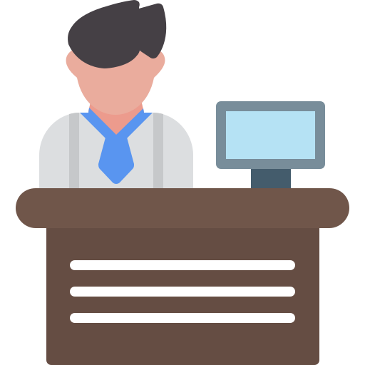 recepcionista icono gratis