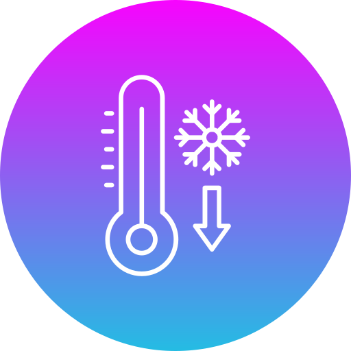 baja temperatura icono gratis