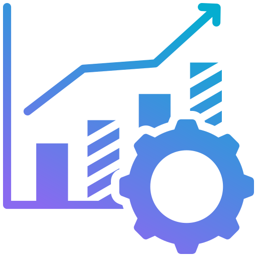 gráfico de barras creciente icono gratis