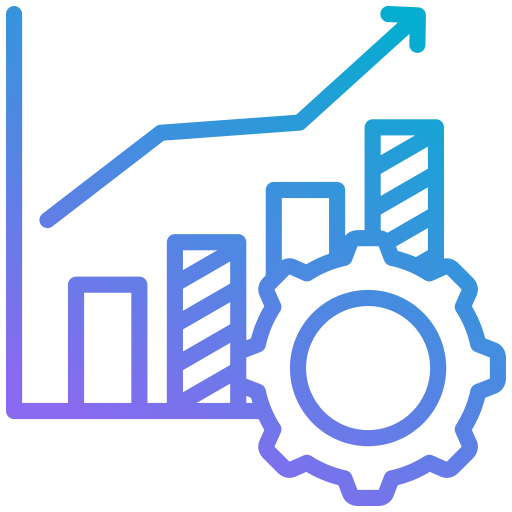 gráfico de barras creciente icono gratis