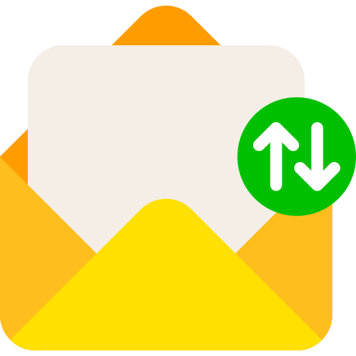 intercambiar correos icono gratis