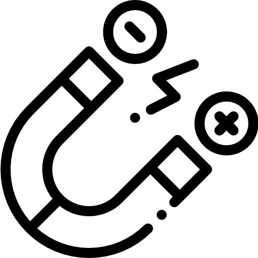 Leistungsstarke Magnetfelder | starkes Magnetfeld | wirkungsvoll | effizient | pulsierende Magnetfeldtherapie | Magnet Nord Süd | plus minus