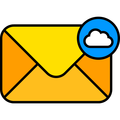 correo en la nube icono gratis