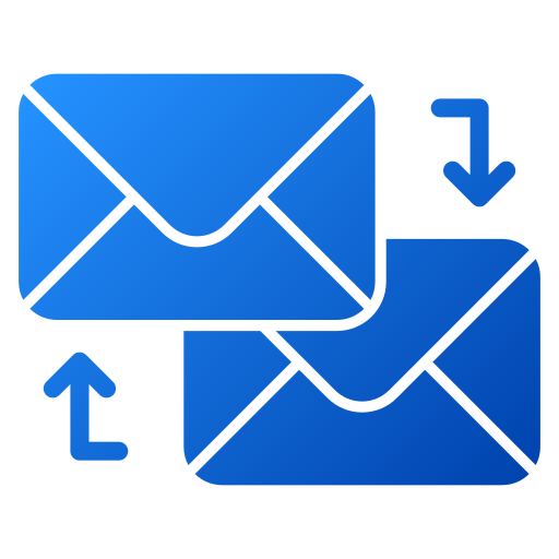 intercambiar correos icono gratis