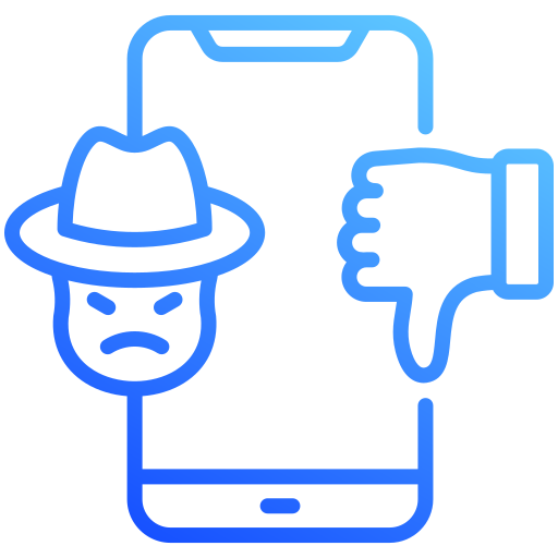 acoso cibernético icono gratis