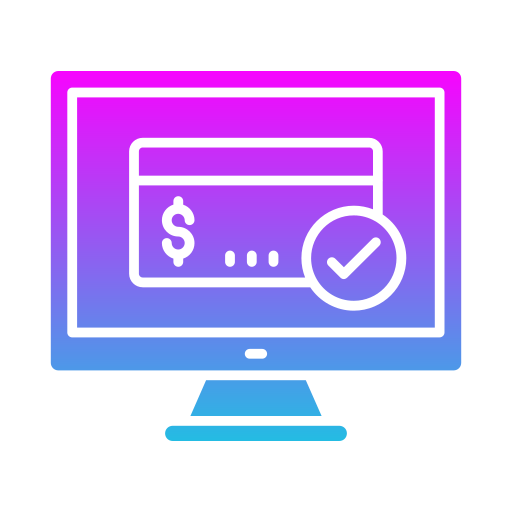 pago en línea icono gratis
