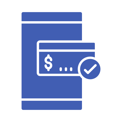 Smartphone payment free icon