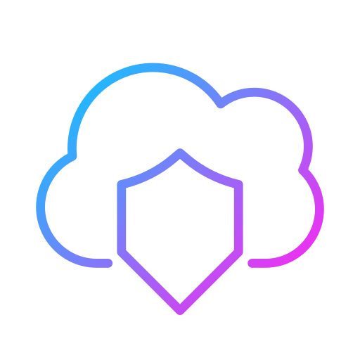 seguridad en la nube icono gratis