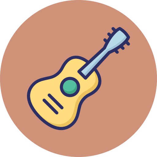 música de guitarra icono gratis