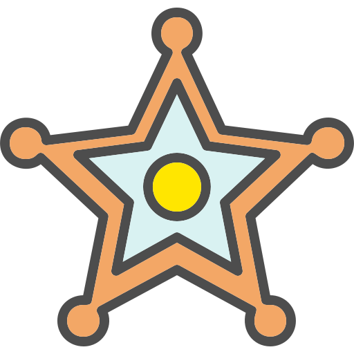 insignia del sheriff icono gratis