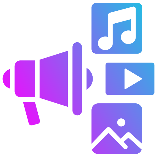 marketing de medios sociales icono gratis