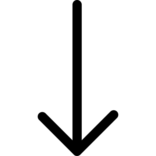 pfeil nach unten kostenlos Icon