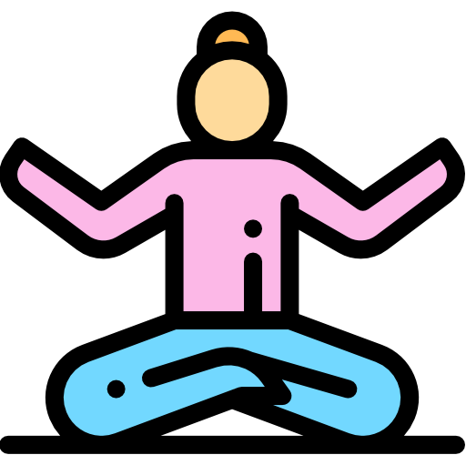 Meditation Detailed Rounded Lineal color icon