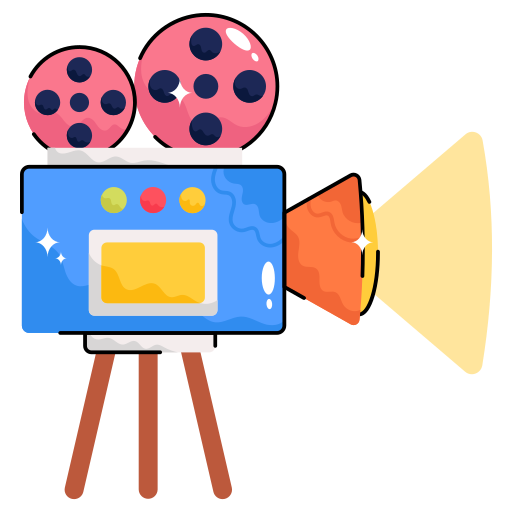 cámara de cine icono gratis