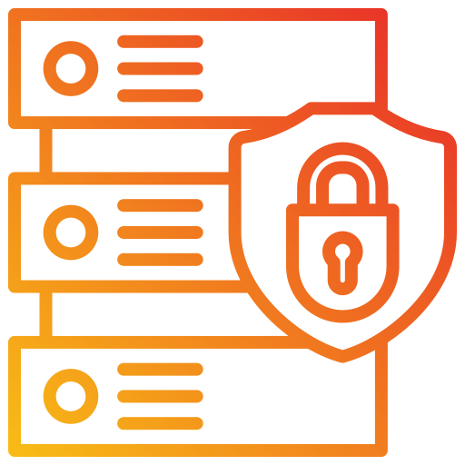 seguridad de datos icono gratis