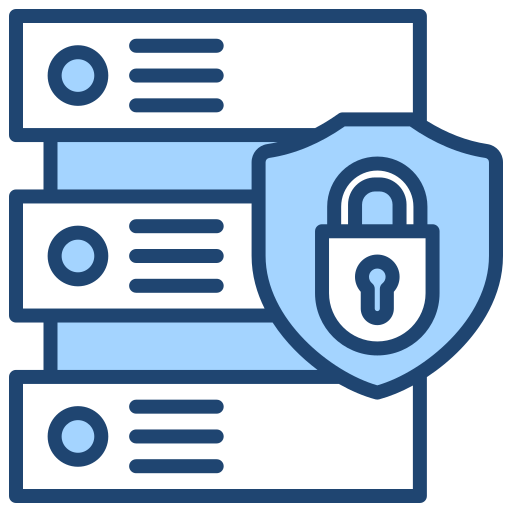 seguridad de datos icono gratis